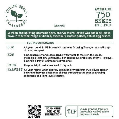 D.T Brown Chervil Seeds - Old Railway Line Garden Centre