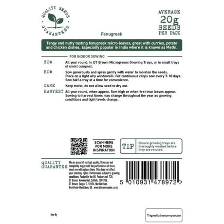 D.T Brown Fenugreek Seeds - Old Railway Line Garden Centre