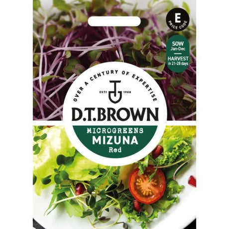 D.T Brown Mizuna Red Seeds - Old Railway Line Garden Centre