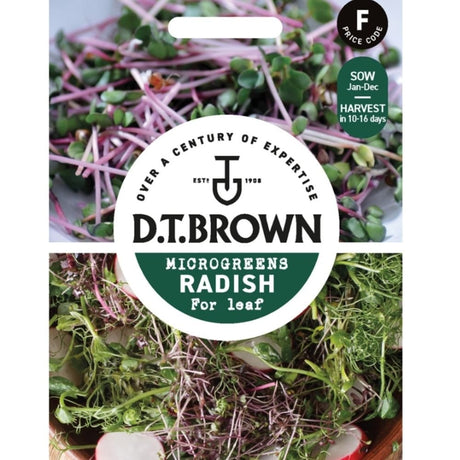 D.T Brown Radish For Leaf Seeds - Old Railway Line Garden Centre