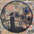 Eastern Connections 45cm Black Blackbird on Fence Post Metal Wall Art - Old Railway Line Garden Centre
