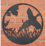 Eastern Connections 45cm Flying Pheasant Black Metal Wall Art - Old Railway Line Garden Centre