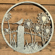 Eastern Connections 50cm Blackbird on Fence Grey Metal Wall Art - Old Railway Line Garden Centre