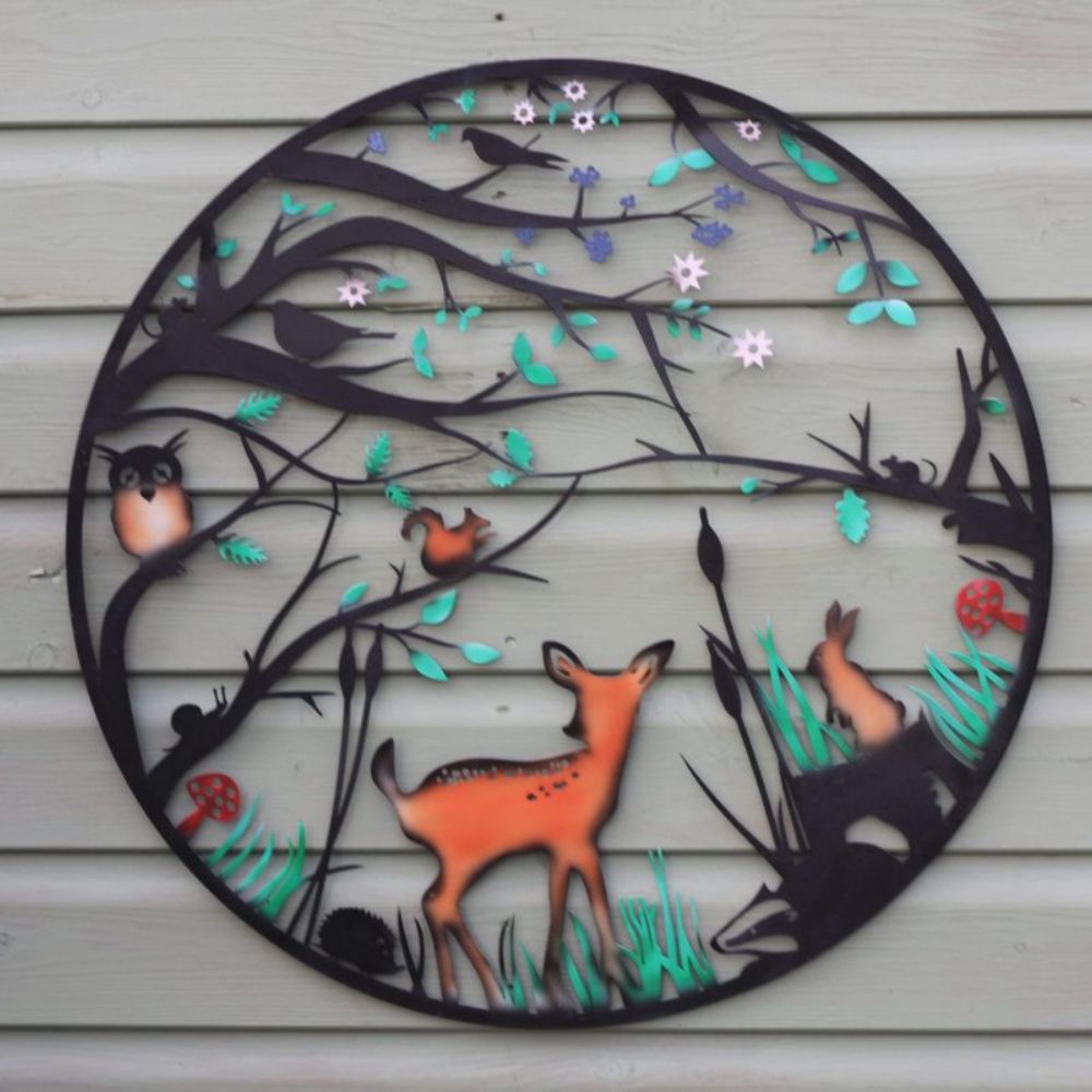 Eastern Connections 60cm Baby Dear Coloured Metal Wall Art