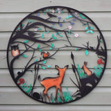 Eastern Connections 60cm Baby Dear Coloured Metal Wall Art