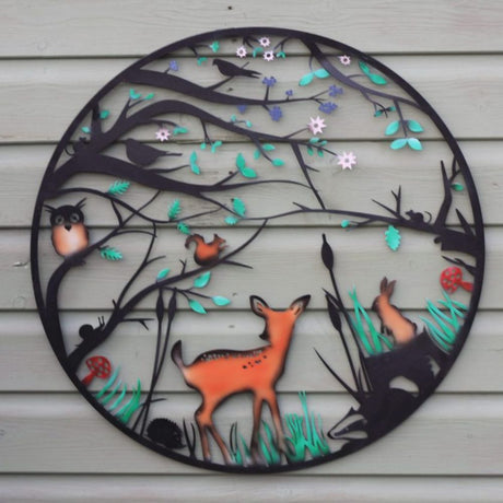 Eastern Connections 60cm Baby Dear Coloured Metal Wall Art