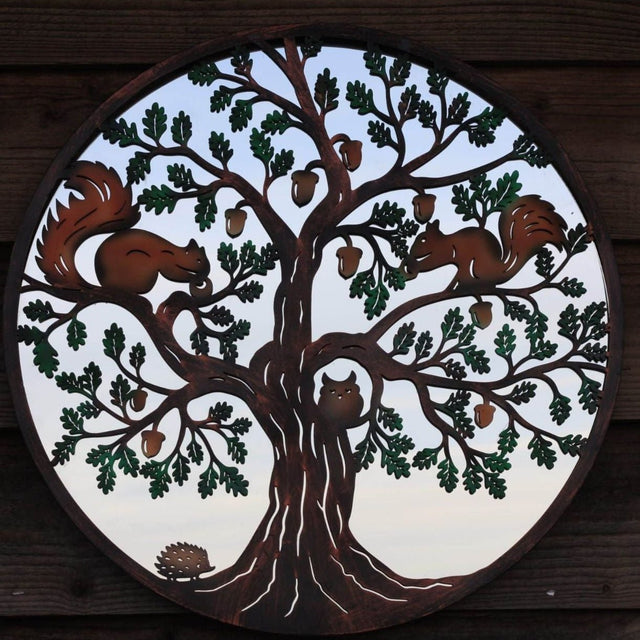Eastern Connections 60cm 'Squirrel Tree Of Life' Black Metal Wall Art - Old Railway Line Garden Centre