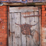 Eastern Connections 68cm Highland Cow Head in Cooper Wall Art - Old Railway Line Garden Centre