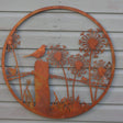 Eastern Connections 70cm Blackbird on Fence Natural Rust Metal Wall Art - Old Railway Line Garden Centre
