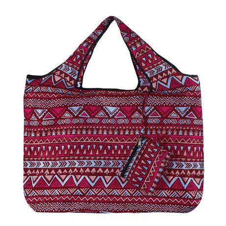 Eco Chic Foldable Reusable Large Shopping Bag Aztec Pattern - Old Railway Line Garden Centre
