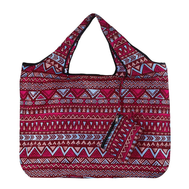 Eco Chic Foldable Reusable Large Shopping Bag Aztec Pattern - Old Railway Line Garden Centre