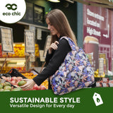 Eco Chic Foldable Reusable Large Shopping Bag Cartoon Cat - Old Railway Line Garden Centre