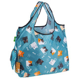 Eco Chic Foldable Reusable Large Shopping Bag Cartoon Cat - Old Railway Line Garden Centre