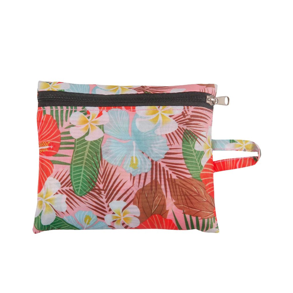 Eco Chic Foldable Reusable Large Shopping Bag Hibiscus - Old Railway Line Garden Centre