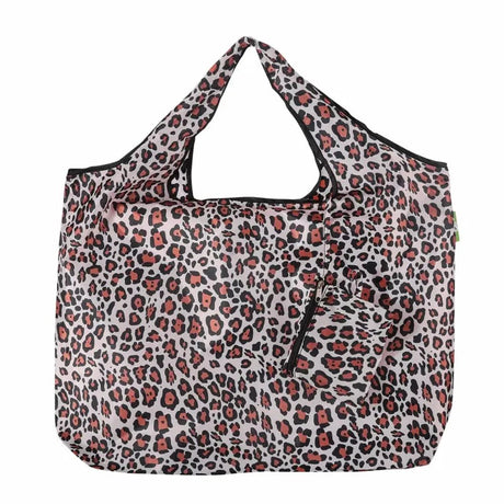 Eco Chic Foldable Reusable Large Shopping Bag Leopard - Old Railway Line Garden Centre