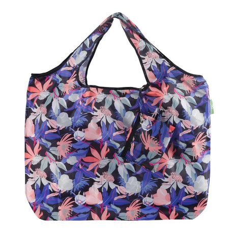 Eco Chic Foldable Reusable Large Shopping Bag Night Blossom - Old Railway Line Garden Centre