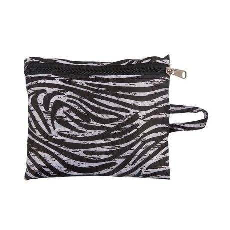 Eco Chic Foldable Reusable Large Shopping Bag Zebra Stripes - Old Railway Line Garden Centre