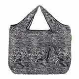 Eco Chic Foldable Reusable Large Shopping Bag Zebra Stripes - Old Railway Line Garden Centre