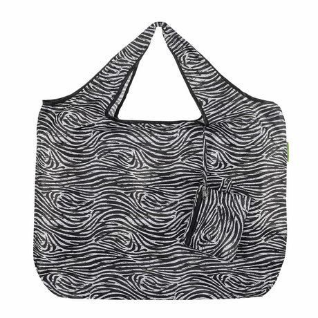 Eco Chic Foldable Reusable Large Shopping Bag Zebra Stripes - Old Railway Line Garden Centre