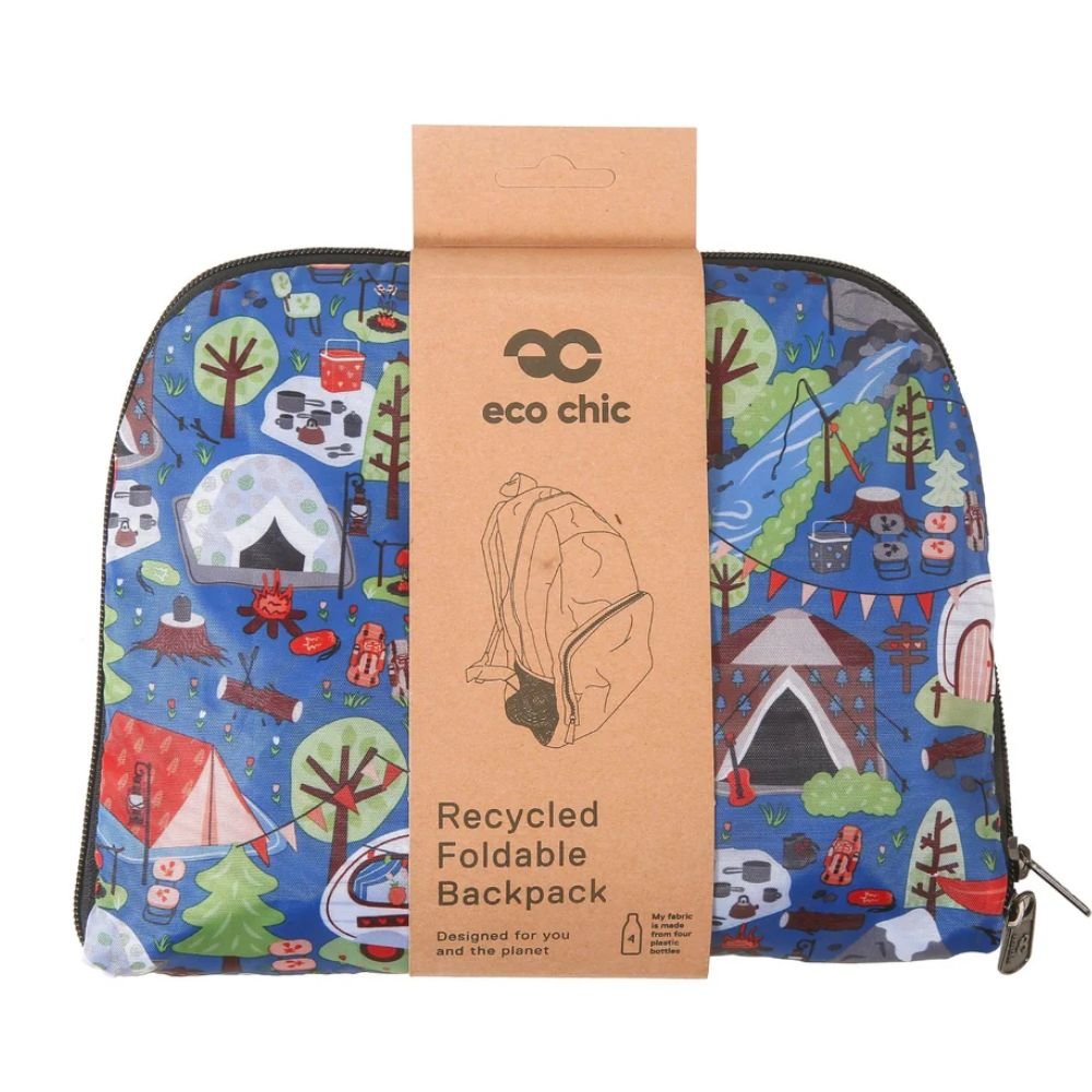 Eco Chic Lightweight Foldable Backpack Cosy Camping - Old Railway Line Garden Centre