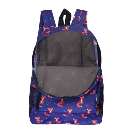 Eco Chic Lightweight Foldable Backpack Foxes - Navy - Old Railway Line Garden Centre