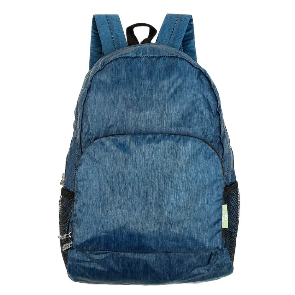 Eco Chic Lightweight Foldable Backpack - Midnight Blue - Old Railway Line Garden Centre