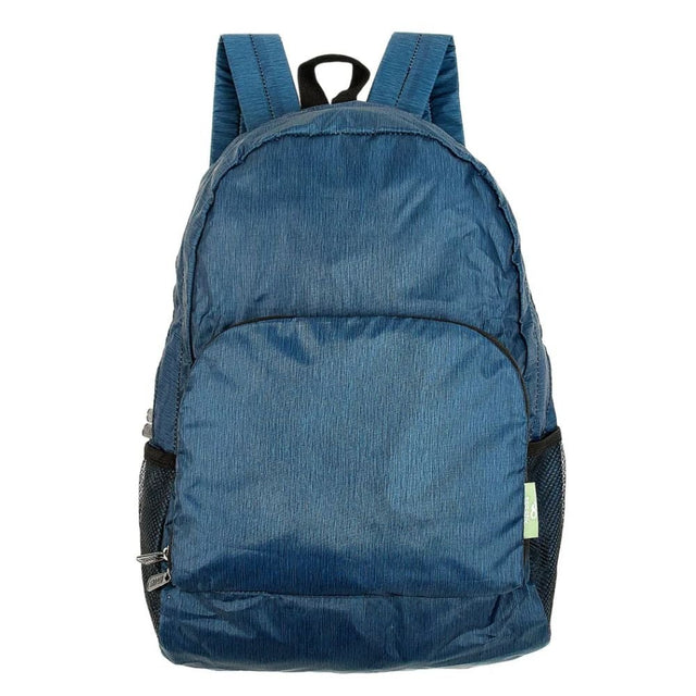 Eco Chic Lightweight Foldable Backpack - Midnight Blue - Old Railway Line Garden Centre