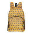 Eco Chic Lightweight Foldable Backpack Monkeys - Mustard - Old Railway Line Garden Centre