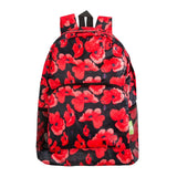Eco Chic Lightweight Foldable Backpack Poppies - Navy - Old Railway Line Garden Centre