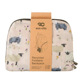 Eco Chic Lightweight Foldable Backpack Sheep Realism - Old Railway Line Garden Centre