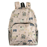 Eco Chic Lightweight Foldable Backpack Sheep Realism - Old Railway Line Garden Centre