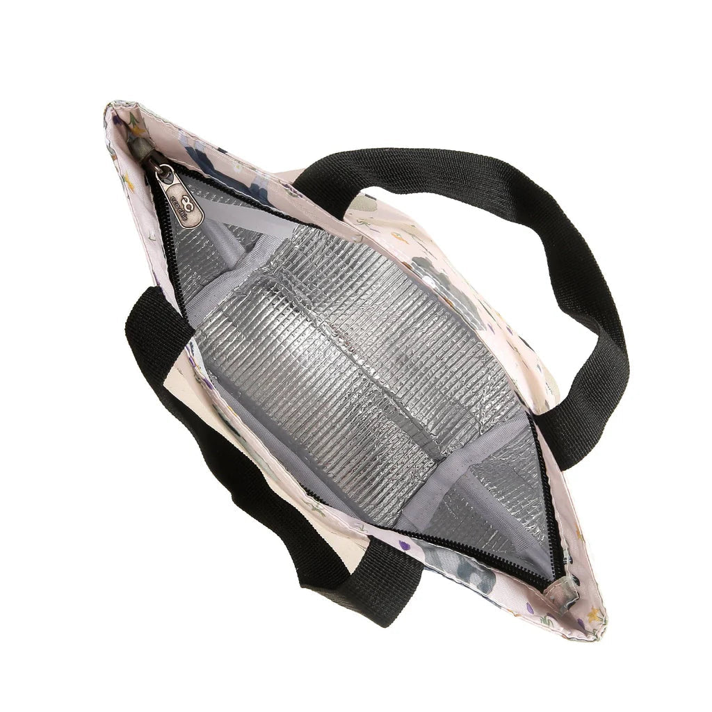 Eco Chic Lightweight Foldable Beige Lunch Bag Sheep Realism - Beige - Old Railway Line Garden Centre