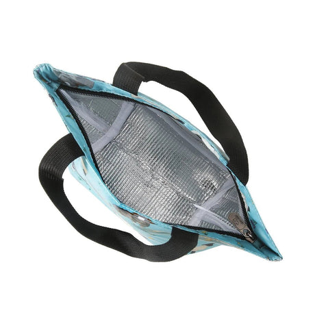 Eco Chic Lightweight Foldable Blue Lunch Bag Sheep Realism - Blue - Old Railway Line Garden Centre