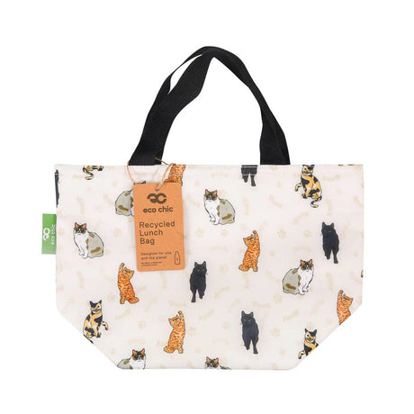 Eco Chic Lightweight Foldable Lunch Bag Beloved Cats - Old Railway Line Garden Centre