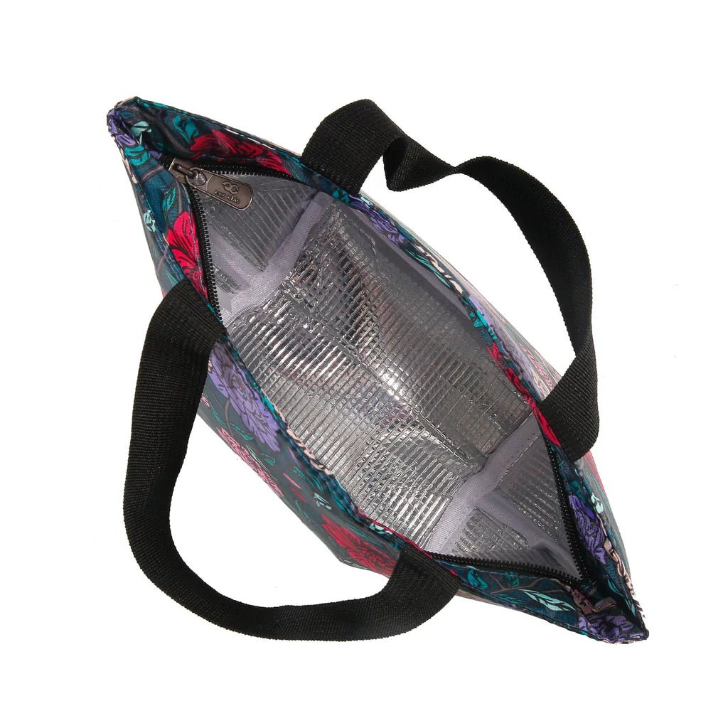 Eco Chic Lightweight Foldable Lunch Bag Big Bold Floral - Old Railway Line Garden Centre