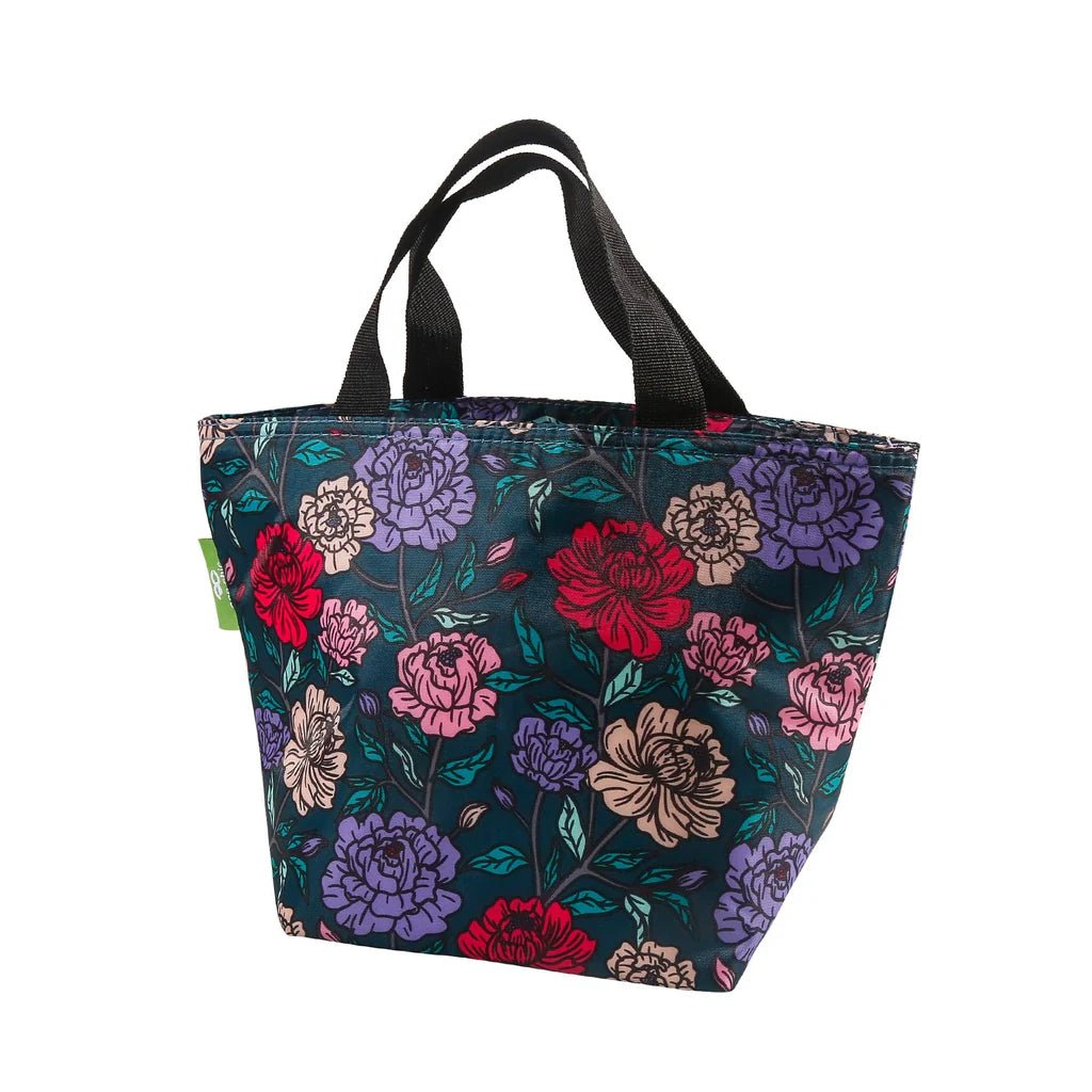Eco Chic Lightweight Foldable Lunch Bag Big Bold Floral - Old Railway Line Garden Centre