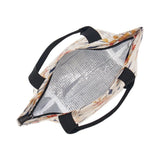 Eco Chic Lightweight Foldable Lunch Bag Flowers - Beige - Old Railway Line Garden Centre