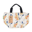 Eco Chic Lightweight Foldable Lunch Bag Flowers - Beige - Old Railway Line Garden Centre