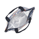 Eco Chic Lightweight Foldable Lunch Bag Flowers - Grey - Old Railway Line Garden Centre