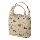 Eco Chic Lightweight Foldable Reusable Shopping Bag - Beige Sheep Realism - Old Railway Line Garden Centre