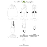 Eco Chic Lightweight Foldable Reusable Shopping Bag – Black Ditsy - Old Railway Line Garden Centre