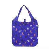 Eco Chic Lightweight Foldable Reusable Shopping Bag - Blue Beloved Cats - Old Railway Line Garden Centre
