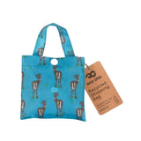 Eco Chic Lightweight Foldable Reusable Shopping Bag - Blue Deer - Old Railway Line Garden Centre