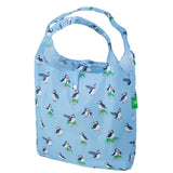 Eco Chic Lightweight Foldable Reusable Shopping Bag - Blue Multi Puffin - Old Railway Line Garden Centre