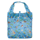 Eco Chic Lightweight Foldable Reusable Shopping Bag - Blue RSPB Birds - Old Railway Line Garden Centre