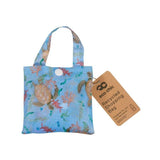 Eco Chic Lightweight Foldable Reusable Shopping Bag - Blue Sea Turtles - Old Railway Line Garden Centre