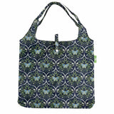 Eco Chic Lightweight Foldable Reusable Shopping Bag Butterflies - Navy - Old Railway Line Garden Centre
