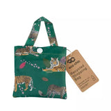 Eco Chic Lightweight Foldable Reusable Shopping Bag - Green Big Cat - Old Railway Line Garden Centre