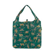 Eco Chic Lightweight Foldable Reusable Shopping Bag - Green Big Cat - Old Railway Line Garden Centre