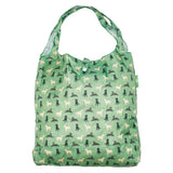 Eco Chic Lightweight Foldable Reusable Shopping Bag - Green Labradors - Old Railway Line Garden Centre